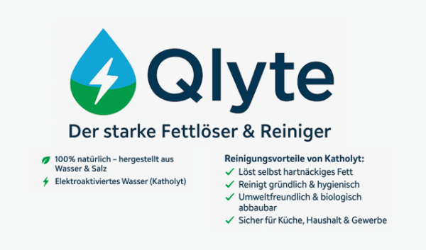 Qlyte – Der natürliche Fettlöser, Reiniger & Silikonentferner 1000L